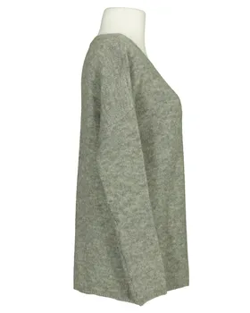 Pullover V-Ausschnitt in  oliv von Made in Italy (Bild 2)