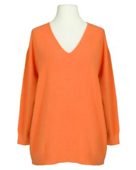 Pullover V-Ausschnitt in  orange von Made in Italy (Bild 1)