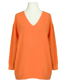 Pullover V-Ausschnitt in  orange von Made in Italy (Bild 1)