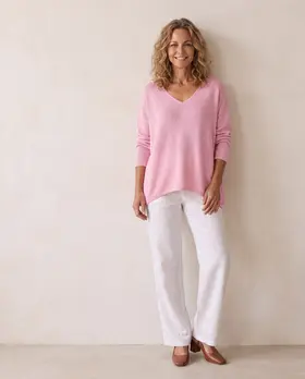 Pullover V-Ausschnitt in  rosa von Selected Touch (Bild 5)