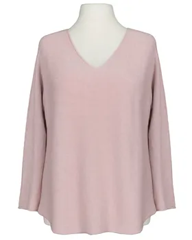 Pullover V-Ausschnitt in  rosa von Made in Italy (Bild 1)