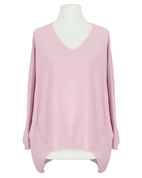 Pullover V-Ausschnitt in  rosa von Moda Italia (Bild 1)