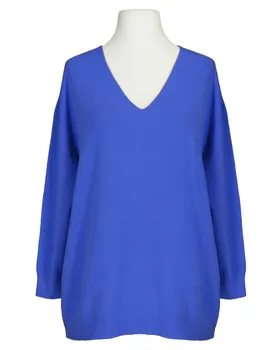 Pullover V-Ausschnitt in  royalblau von Made in Italy (Bild 1)