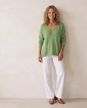 Pullover V-Ausschnitt in  salbei von Selected Touch (Bild 5)