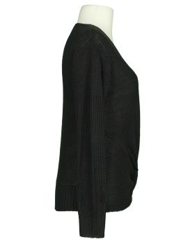 Pullover V-Ausschnitt in  schwarz von Made in Italy (Bild 2)