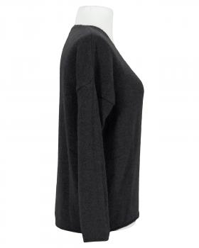 Pullover V-Ausschnitt in  schwarz von Italia Moda (Bild 2)