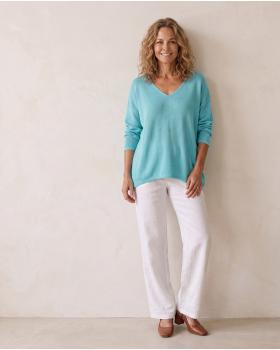 Pullover V-Ausschnitt in  t�rkis von Selected Touch (Bild 5)