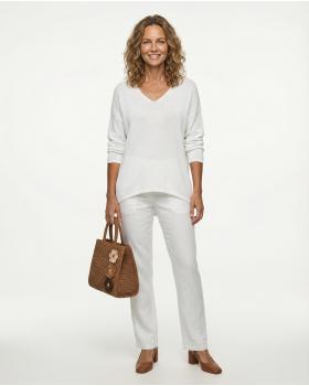 Pullover V-Ausschnitt in  weiss von Selected Touch (Bild 3)