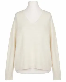 Pullover V-Ausschnitt in  wollwei� von Made in Italy (Bild 1)