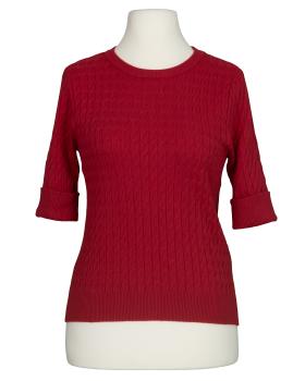 Pullover Zopfmuster in  rot von Made in Italy (Bild 1)