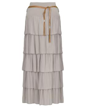 Rock mit Volants in  taupe von Made in Italy (Bild 1)