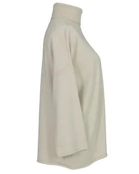 Rollkragenpullover Kastenform in  beige von Made in Italy (Bild 2)