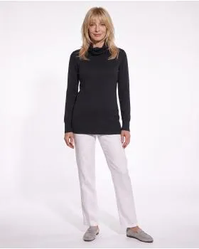 Rollkragenpullover mit Cashmere in  schwarz von Moda Italia (Bild 3)