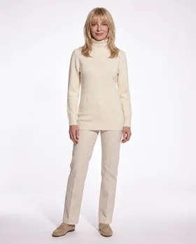 Rollkragenpullover mit Mohair in  beige von Primrose (Bild 3)