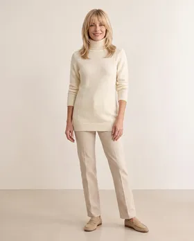 Rollkragenpullover mit Mohair in  beige von Primrose (Bild 5)