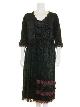 Samtkleid A-Linie in  schwarz von Zedd (Bild 1)