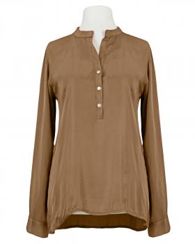 Satin Bluse Stehkragen in  cognac von Monday Afternoon (Bild 1)