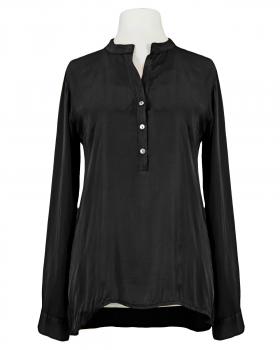 Satin Bluse Stehkragen in  schwarz von Monday Afternoon (Bild 1)
