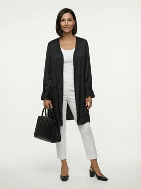 Satin Jacke mit Seide in  schwarz von XUNA (Bild 3)