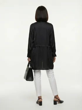 Satin Jacke mit Seide in  schwarz von XUNA (Bild 4)