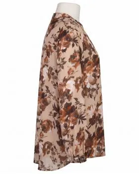 Satinbluse mit Seide Floral in  braun von  (Bild 2)