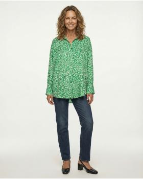 Satinbluse mit Seide Leo Print in  gr�n von Made in Italy (Bild 3)