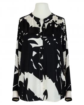 Satinbluse Print in  schwarz von Made in Italy (Bild 1)