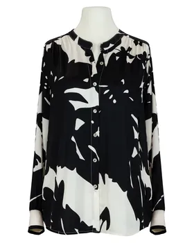 Satinbluse Print in  schwarz von Made in Italy (Bild 1)