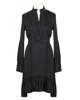 Satinkleid mit Rschen in  schwarz von Motel (Bild 1)