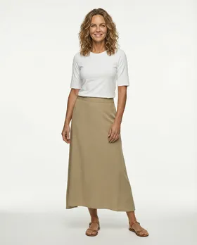 Satinrock A-Linie in  camel von IMPRESS (Bild 2)