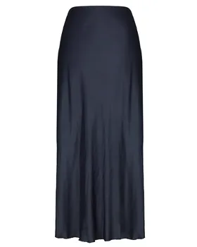 Satinrock Viskose in  blau von Made in Italy (Bild 1)