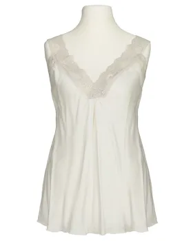 Satintop mit Spitze in  beige von Made in Italy (Bild 1)