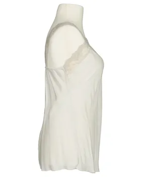 Satintop mit Spitze in  beige von Made in Italy (Bild 2)