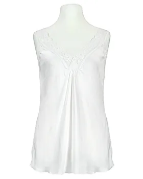 Satintop mit Spitze in  wei� von Made in Italy (Bild 1)