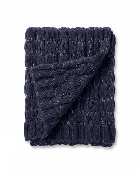 Schal mit Pailletten in  blau von fashion made in italy (Bild 1)