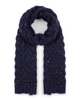 Schal mit Pailletten in  blau von fashion made in italy (Bild 2)