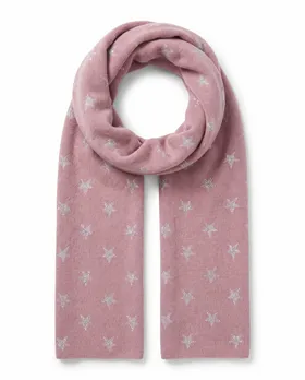Schal Sterne mit Cashmere in  beere von Moda Italia (Bild 2)