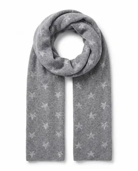 Schal Sterne mit Cashmere in  grau von Moda Italia (Bild 2)