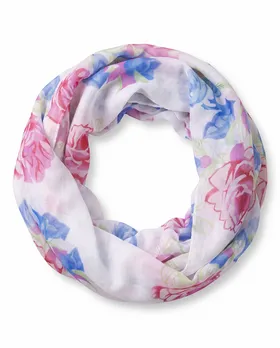 Schlauchschal gebl�mt in  wei� von fashion made in italy (Bild 1)