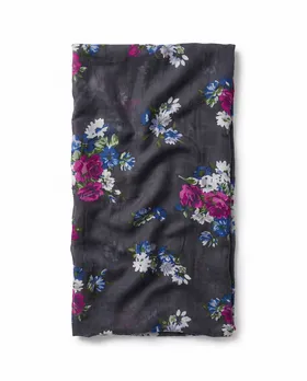 Schlauchtuch mit Bl�ten in  anthrazit von fashion made in italy (Bild 2)
