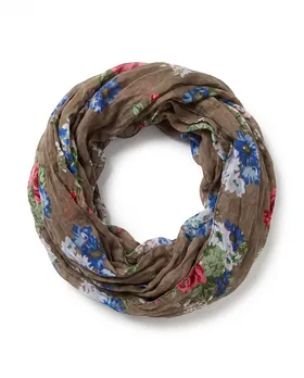 Schlauchtuch mit Bl�ten in  braun von fashion made in italy (Bild 1)
