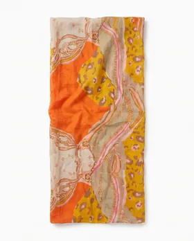 Schlauchtuch mit Seide in  orange von fashion made in italy (Bild 2)