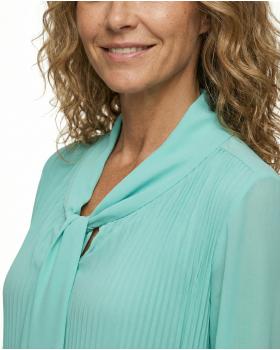 Schluppenbluse mit Plissee in  aqua von Montan (Bild 4)