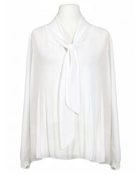 Schluppenbluse mit Plissee in  weiss von Montan (Bild 1)