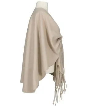 Schultertuch mit Fransen in  beige von Moda Italia (Bild 2)