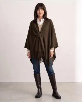 Schultertuch mit Fransen in  braun von Moda Italia (Bild 3)
