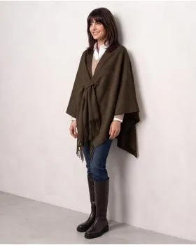 Schultertuch mit Fransen in  braun von Moda Italia (Bild 7)