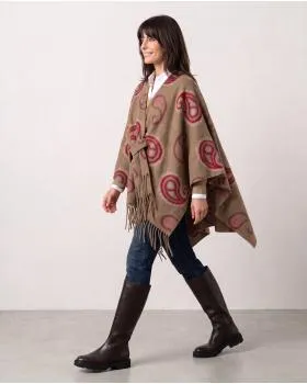 Schultertuch mit Fransen in  cognac von Moda Italia (Bild 6)