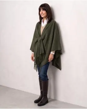 Schultertuch mit Fransen in  oliv von Moda Italia (Bild 6)