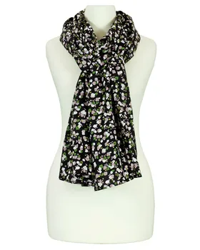 Schultertuch Schal Baumwolle in  schwarz von FASHION (Bild 3)
